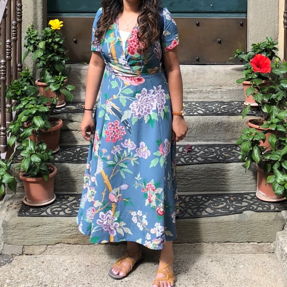 Long floral maxi dress